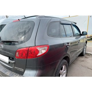 Ветровики на окна (4 шт, HIC) Hyundai Santa Fe 2 2006-2012 гг. фото 2