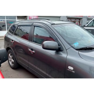 Ветровики на окна (4 шт, HIC) Hyundai Santa Fe 2 2006-2012 гг. фото 1