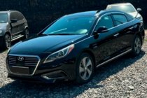 Hyundai Sonata LF 2014-2019 гг. Ветровики с хромированным молдингом (4 шт, HIC) фото 5