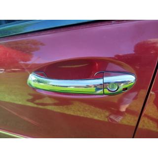 Хромированные Накладки на Ручки Дверей (4 шт, Нержавейка) Mercedes C-class W203 2000-2007 гг. фото 1