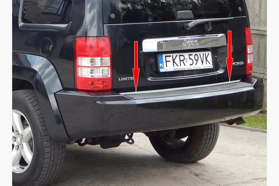 Jeep Cherokee/Liberty 2007-2013 гг. Накладка на багажник нержавейка Image