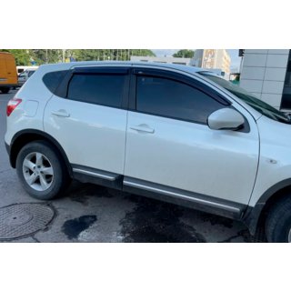 Ветровики на окна (4 шт, HIC) Nissan Qashqai 2010-2014 гг. фото 3
