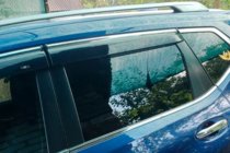 Nissan X-trail T32/Rogue 2014-2021 гг. Ветровики с хромированным молдингом (4 шт, HIC) фото 3