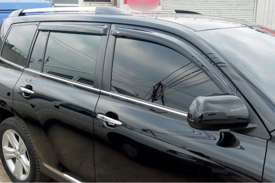 Toyota Highlander 2008-2013 гг. Ветровики на окна (4 шт, HIC) Image