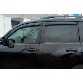 Ветровики 8 см (4 шт, HIC) Toyota Land Cruiser Prado 150 2009-2023 гг. фото 3