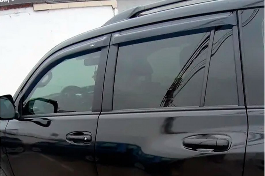 Toyota Land Cruiser Prado 150 2009-2023 гг. Ветровики 8 см (4 шт, HIC) Image