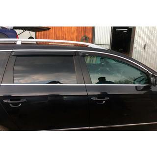 Ветровики с хромированным молдингом SW (4 шт, HIC) Volkswagen Passat B6 2006-2012 гг. фото 3