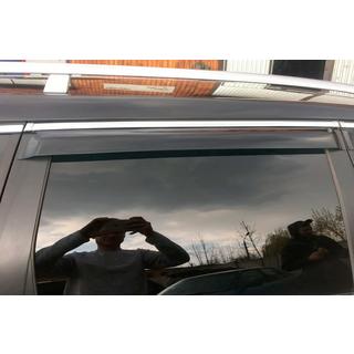 Ветровики с хромированным молдингом SW (4 шт, HIC) Volkswagen Passat B6 2006-2012 гг. фото 4