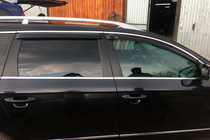Volkswagen Passat B7 2012-2015 гг. Ветровики с хромированным молдингом SW (4 шт, EU, HIC) фото 5