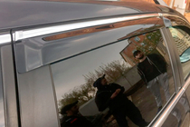 Volkswagen Passat B7 2012-2015 гг. Ветровики с хромированным молдингом SW (4 шт, EU, HIC) фото 10