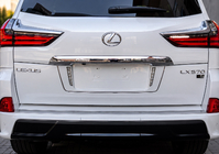Lexus LX570/450d 2008-2022 гг. Задний держатель номерного знака с LED (2007-2023) Черный фото 2