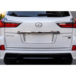 Задний держатель номерного знака с LED (2007-2023) Lexus LX570/450d 2008-2022 гг. фото 2