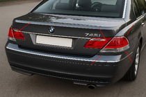 BMW 7 серия E65/66 2001-2008 гг. Накладки на Задние Фонари Хром (2 шт., ABS) фото 1