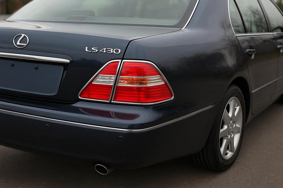 Lexus LS 2001-2006 гг. Хромированные накладки на задние фонари (2 шт., пластик) Image