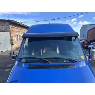 Козырек на лобовое стекло (черный глянец, 5мм) Volkswagen LT 1995-2006 гг. фото 3