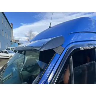 Козырек на лобовое стекло (черный глянец, 5мм) Volkswagen LT 1995-2006 гг. фото 2