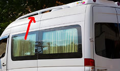 Volkswagen Crafter 2006-2016 гг. Рейлинги на крышу (грунтованные под покраску) фото 1
