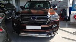 Toyota Land Cruiser 200 2007-2021 гг. Передняя дуга ST014 (2015+, нержавейка) фото 4