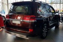 Toyota Land Cruiser 200 2007-2021 гг. Задняя защита AK002-double (2 шт., нержавейка) фото 2