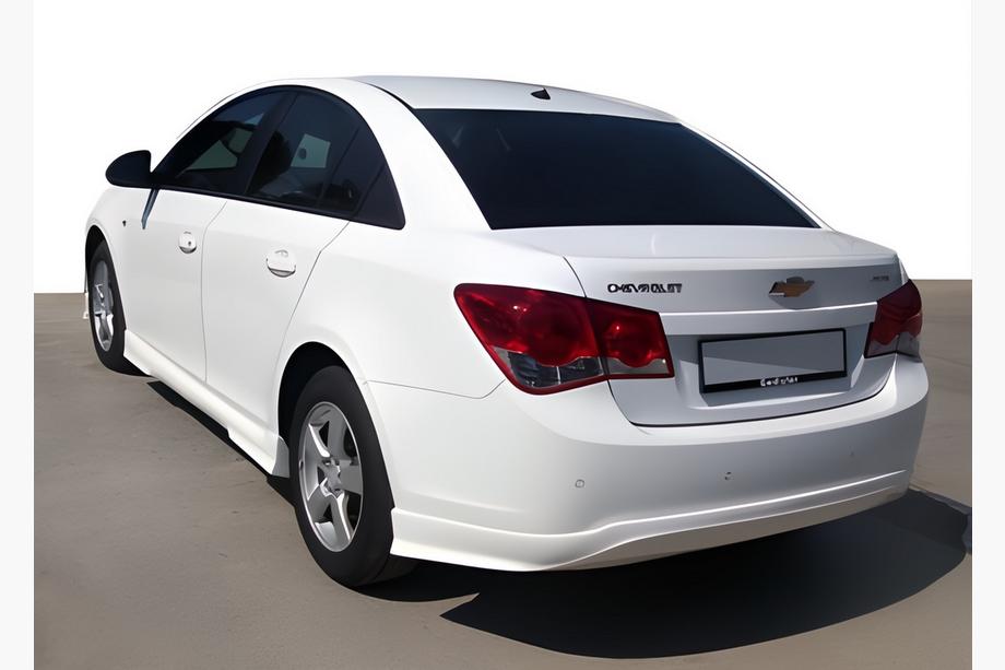 Chevrolet Cruze 2009–2015 гг. Накладка на задний бампер SD (Meliset, под покраску) Image
