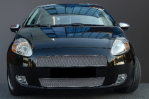 Fiat Punto Grande/EVO 2006-2018 гг. Накладки на решетку радиатора (2 шт., нержавейка) фото 1