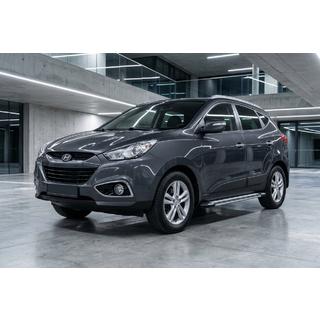 Боковые пороги Rainbow (2 шт., алюминий) Hyundai IX-35 2010-2015 гг. фото 1