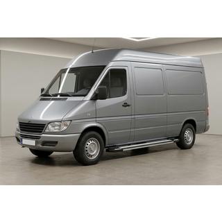 Боковые пороги Rainbow (2 шт., алюминий) Mercedes Sprinter W901/902/903/904/905 1995–2006 гг. фото 1
