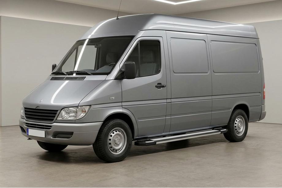 Mercedes Sprinter W901/902/903/904/905 1995–2006 гг. Боковые пороги Rainbow (2 шт., алюминий) Image