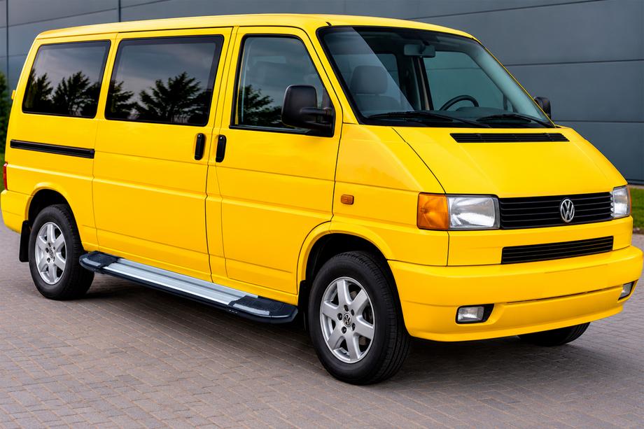 Volkswagen T4 Transporter 1990-2003 гг. Боковые Подножки Rainbow (2 шт., Алюминий) Image