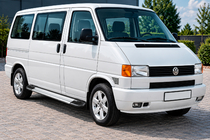 Volkswagen T4 Caravelle/Multivan 1990–2003 гг. Боковые Подножки Rainbow (2 шт., Алюминий) фото 1