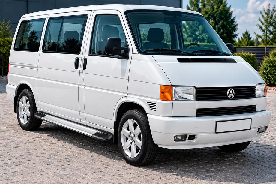 Volkswagen T4 Caravelle/Multivan 1990–2003 гг. Боковые Подножки Rainbow (2 шт., Алюминий) Image