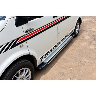 Боковые Подножки Rainbow (2 шт., Алюминий) Volkswagen T5 Multivan 2003–2010 гг. фото 3
