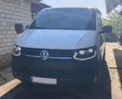 Volkswagen T6 2015-2024 гг. Передние фары с LED дневными ходовыми огнями Black (2015-2019, 2 шт.) фото 7