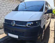 Volkswagen T6 2015-2024 гг. Передние фары с LED дневными ходовыми огнями Black (2015-2019, 2 шт.) фото 2