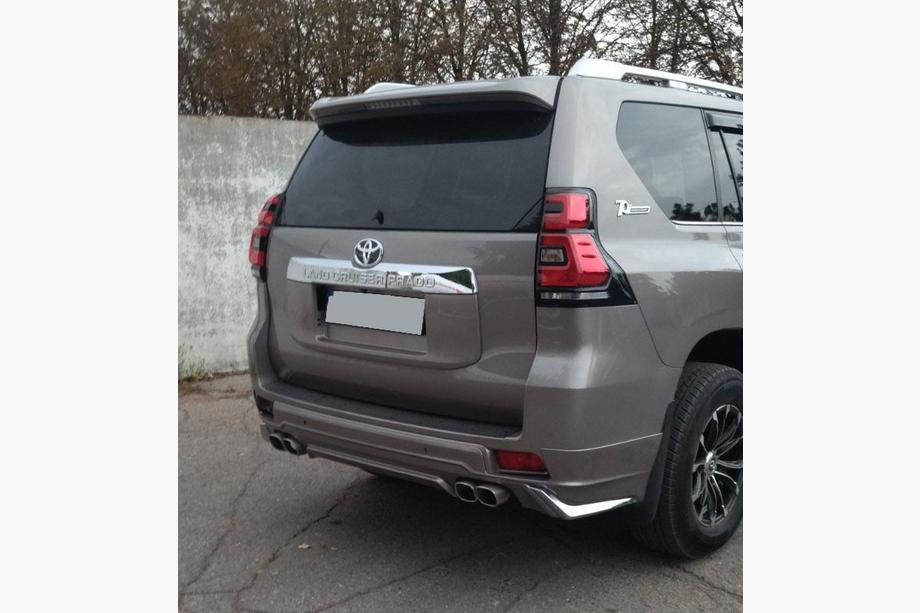 Toyota Land Cruiser Prado 150 2009-2023 гг. Накладки на передний и задний бампер Modelista V3-LED (2017-) Белый Фото 5