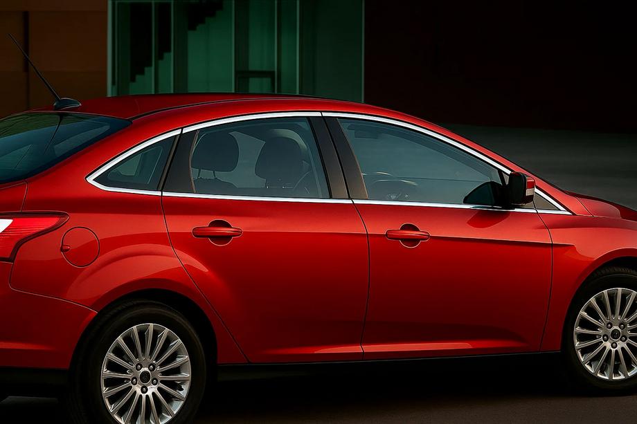 Ford Focus III 2011-2017 гг. Полный комплект хромированных накладок на окна из нержавейки для Sedan (12 шт.) Фото 1