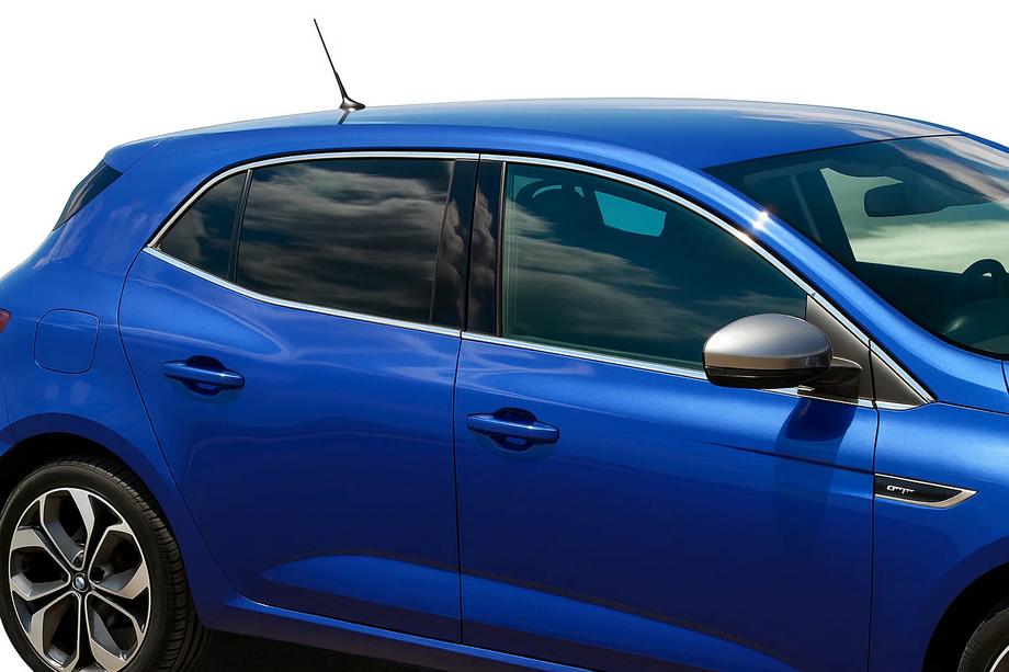 Renault Megane IV 2016-2025 гг. Полный комплект окантовки окон (HB, 12 шт., нержавейка) OmsaLine - Итальянская Нержавейка Фото 1