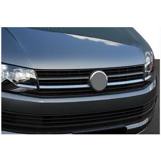 Накладки на верхнюю решетку 2015-2019 (2 шт, карбон) Volkswagen T6 2015-2024 гг. фото 1