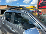 Toyota Hilux 2015- гг. Ветровики с хромированным молдингом (4 шт, Niken) фото 4