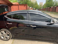Hyundai Elantra (AD) 2015-2020 гг. Ветровики с хромированным молдингом (4 шт, Niken) фото 1