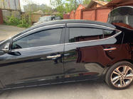 Hyundai Elantra (AD) 2015-2020 гг. Ветровики с хромированным молдингом (4 шт, Niken) фото 2