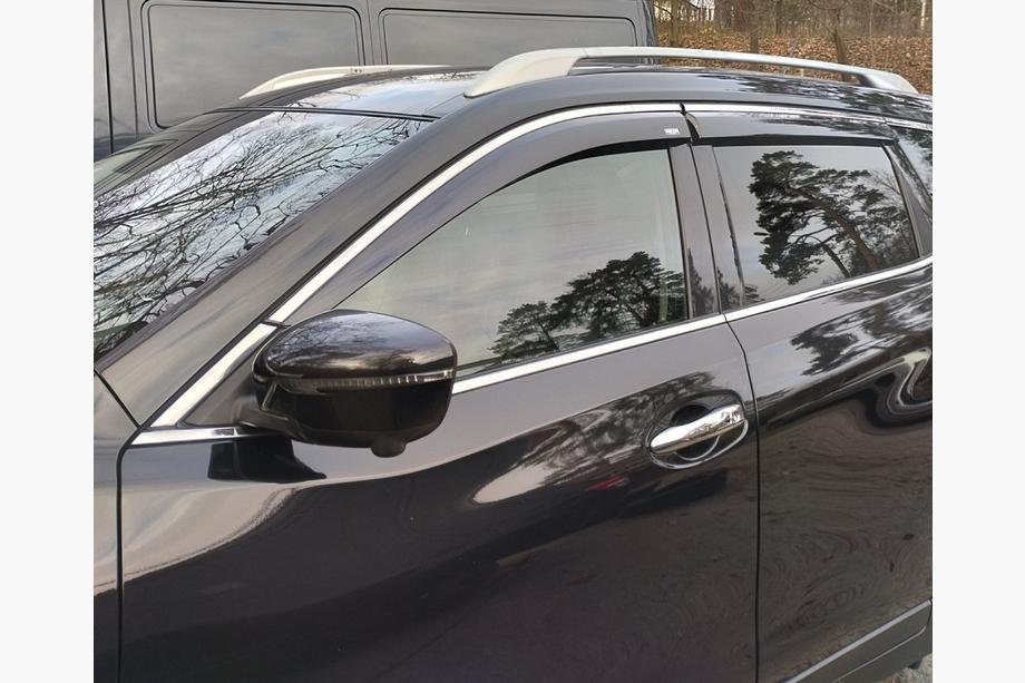 Nissan X-trail T32/Rogue 2014-2021 гг. Ветровики с хромированным молдингом (4 шт., Niken) Фото 2
