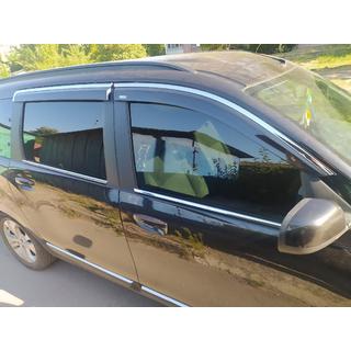 Ветровики с хромированным молдингом (4 шт, Niken) Dacia Lodgy 2012-2022 гг. фото 4
