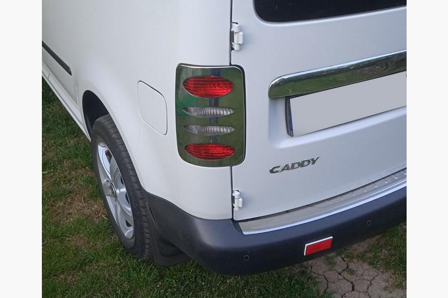 Volkswagen Caddy 2004-2010 гг. Хром Накладки на Задние Фонари V2 (2 шт., Нерж. сталь) Carmos - Турецкая Нержавеющая Сталь Image