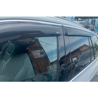 Ветровики с хромированной полосой (4 шт, HIC) Volvo XC90 2015- гг. фото 3