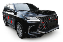 Lexus LX570/450d 2008-2022 гг. Комплект обвеса BlackEdition (для TRD 2016+) фото 1