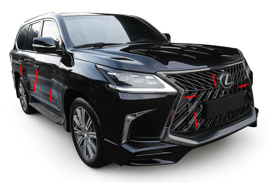 Lexus LX570/450d 2008-2022 гг. Комплект обвеса BlackEdition (для TRD 2016+) Image