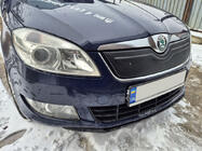 Skoda Roomster 2006-2015 гг. Зимняя накладка на решетку радиатора (2010+, верхняя) Глянцевая фото 1