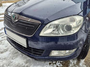 Skoda Roomster 2006-2015 гг. Зимняя накладка на решетку радиатора (2010+, верхняя) Глянцевая фото 2