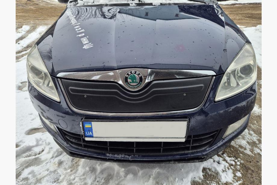 Skoda Roomster 2006-2015 гг. Зимняя накладка на решетку радиатора (2010+, верхняя) Матовый Фото 3